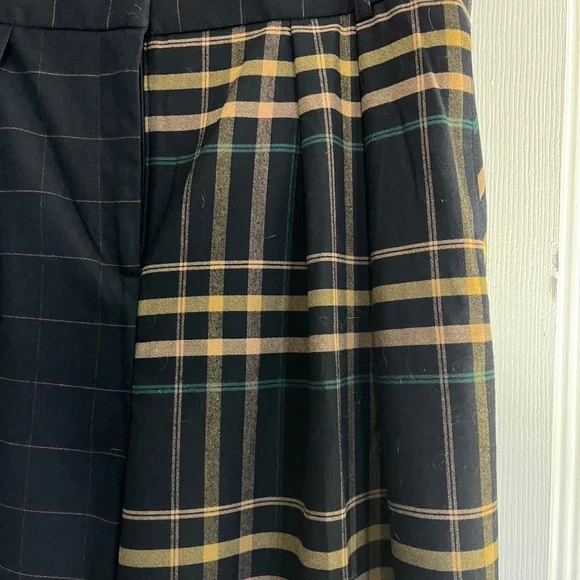 Topshop Multi-Plaid Wide Leg Trouser - Picture 3 of 6